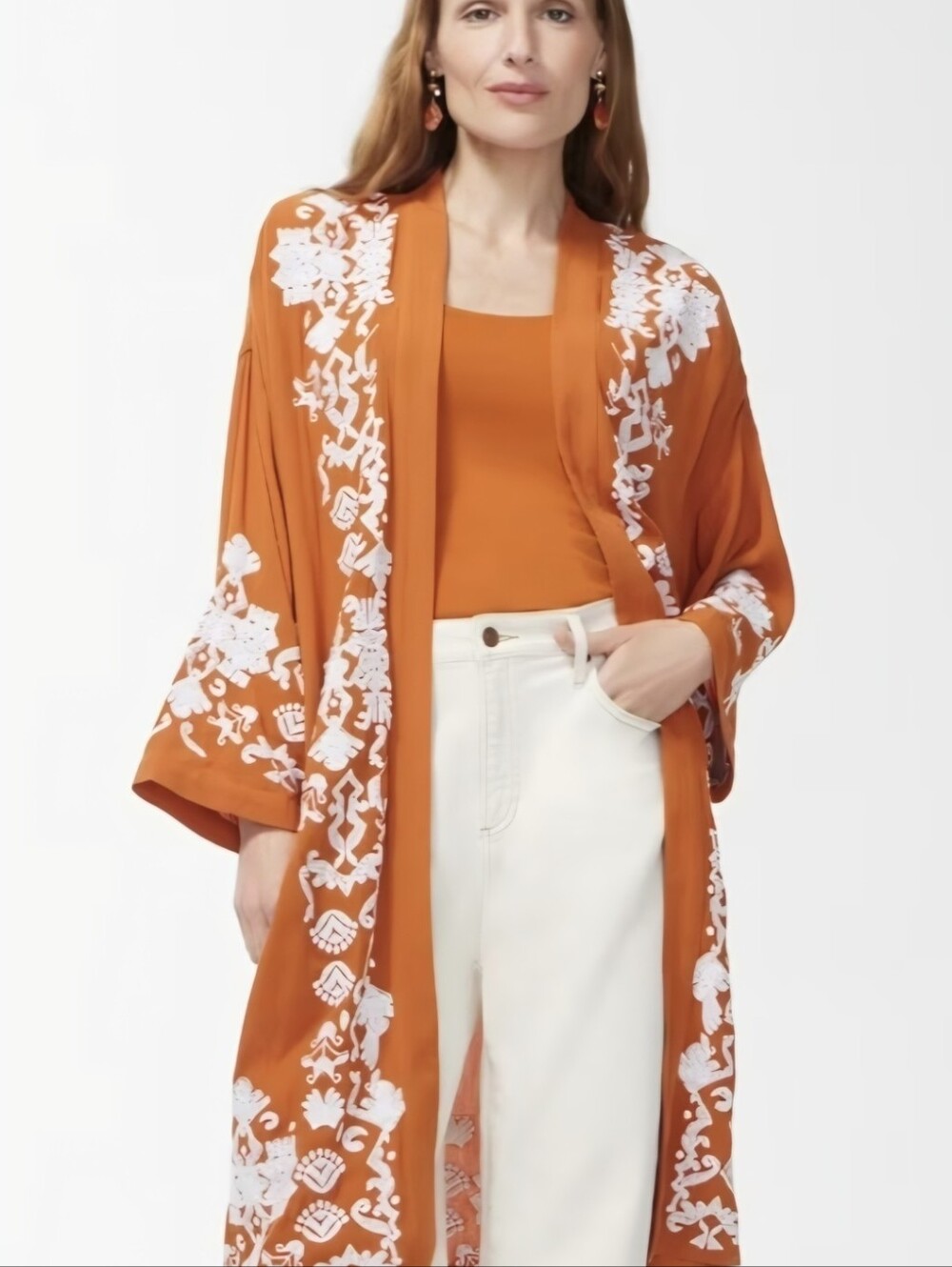 CHICO'S 2 Piece Kimono & Matching Shirt Set